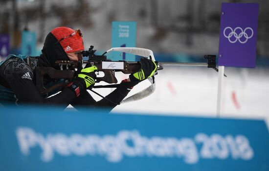 2018 Winter Olympics. Biathlon. Men. Pursuit race
