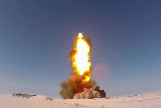 Test launch of new upgraded missile of Russian missile defense system