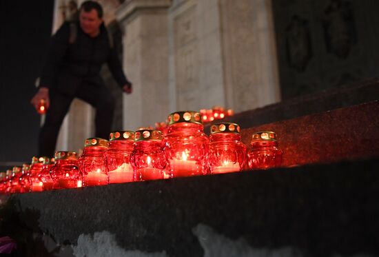 Vigil in memory of air crash victims in Moscow Region