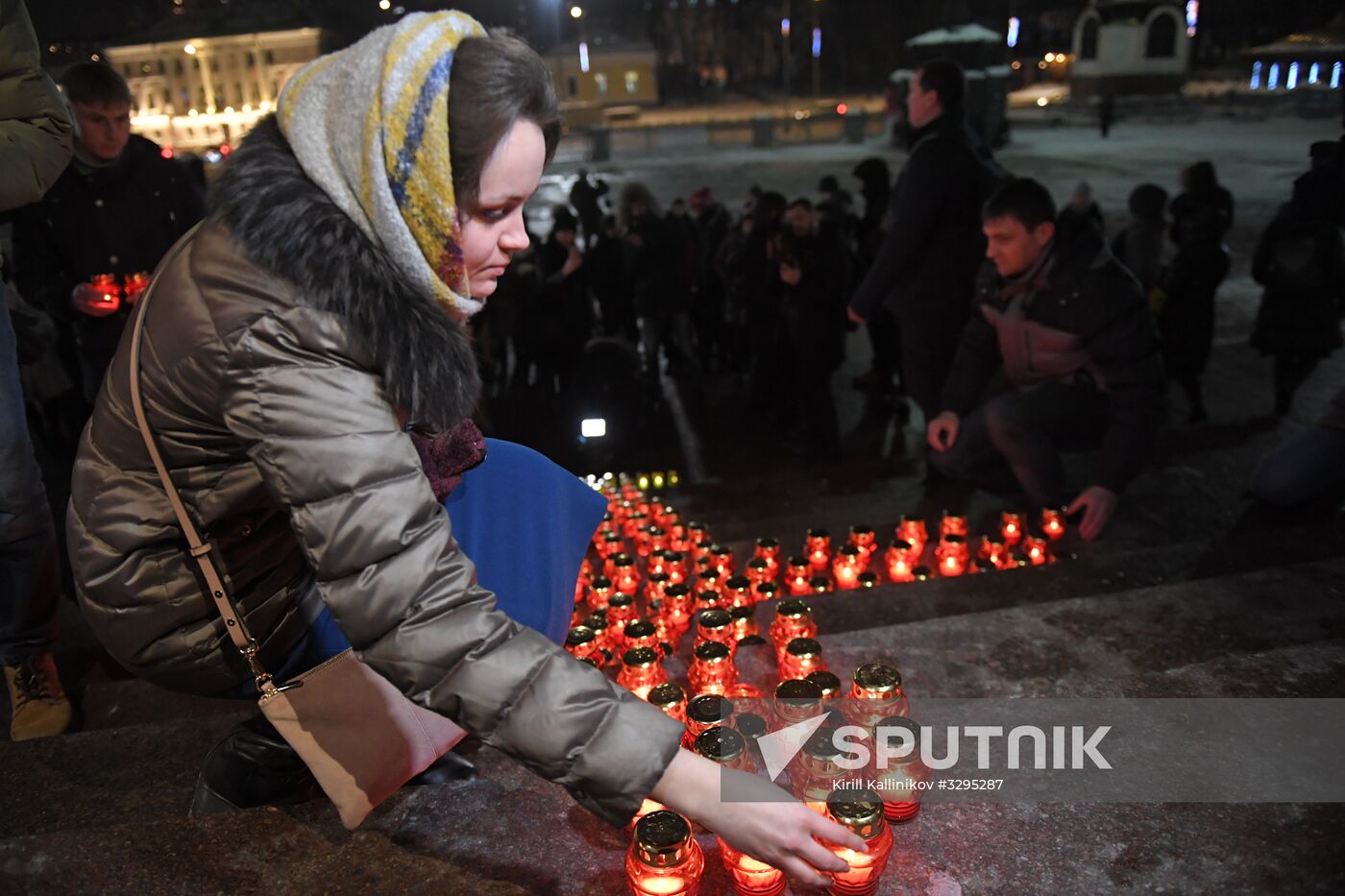 Vigil in memory of air crash victims in Moscow Region