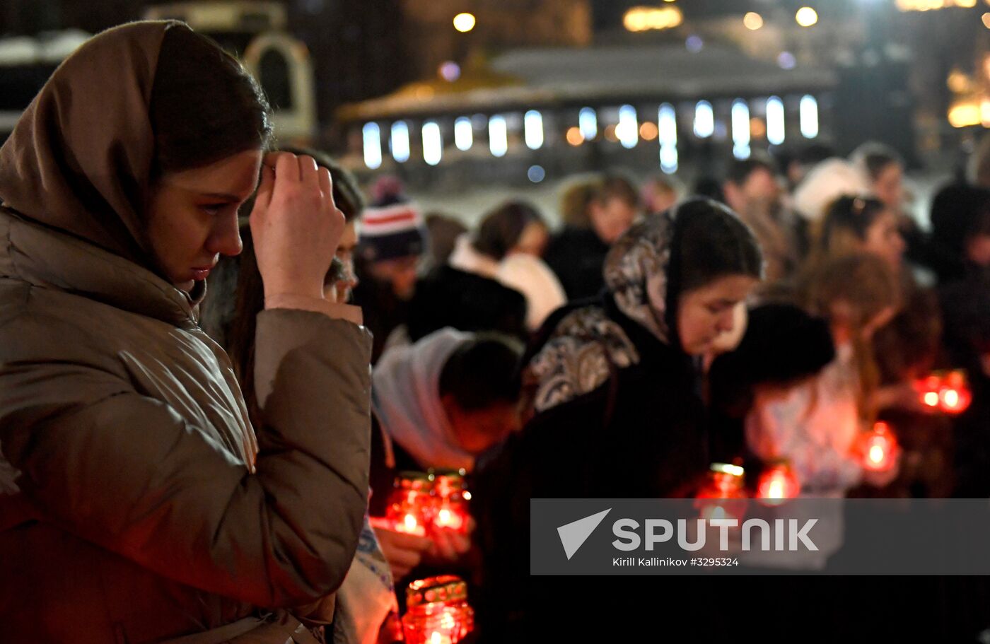 Vigil in memory of air crash victims in Moscow Region