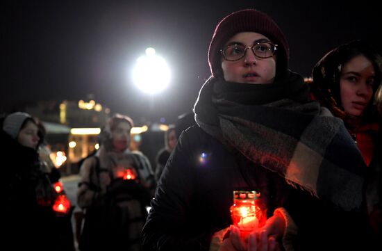 Vigil in memory of air crash victims in Moscow Region