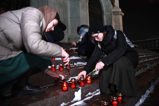 Vigil in memory of air crash victims in Moscow Region