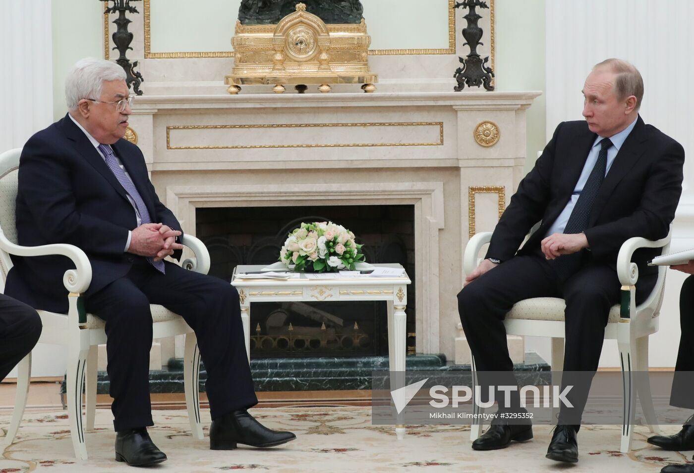 President Vladimir Putin meets with Palestinian President Mahmoud Abbas