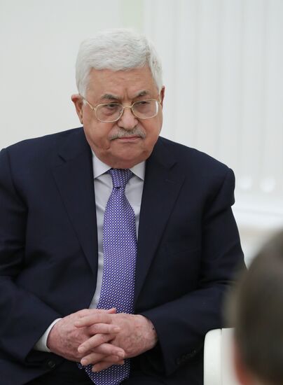 President Vladimir Putin meets with Palestinian President Mahmoud Abbas