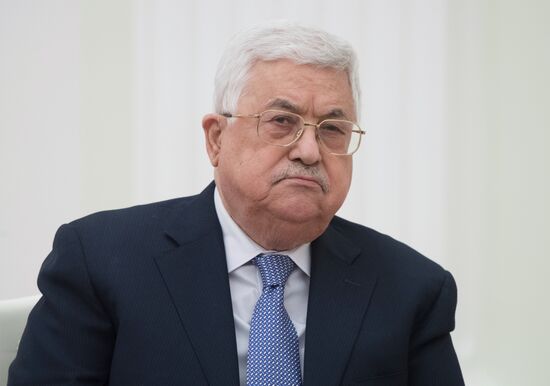 President Vladimir Putin meets with Palestinian President Mahmoud Abbas