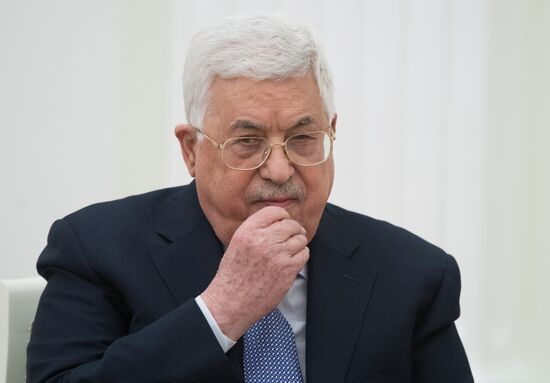 President Vladimir Putin meets with Palestinian President Mahmoud Abbas