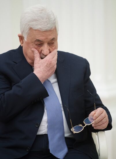 President Vladimir Putin meets with Palestinian President Mahmoud Abbas