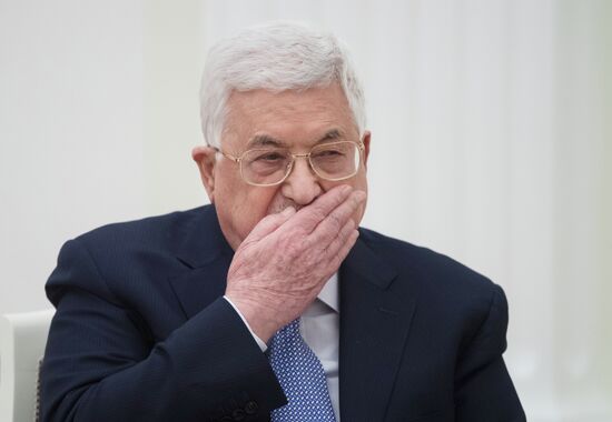 President Vladimir Putin meets with Palestinian President Mahmoud Abbas