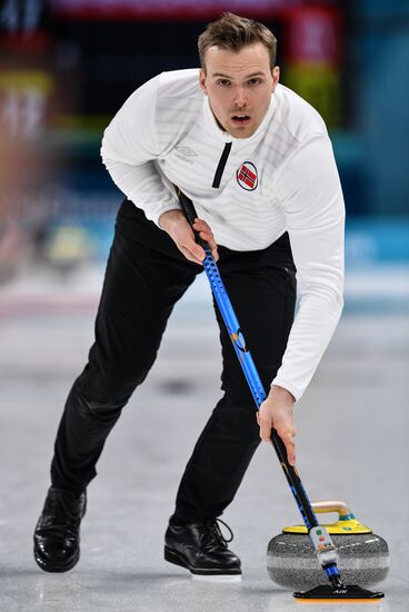 2018 Winter Olympics. Curling. Mixed doubles. Bronze medal match