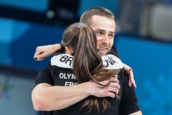 2018 Winter Olympics. Curling. Mixed doubles. Bronze medal match