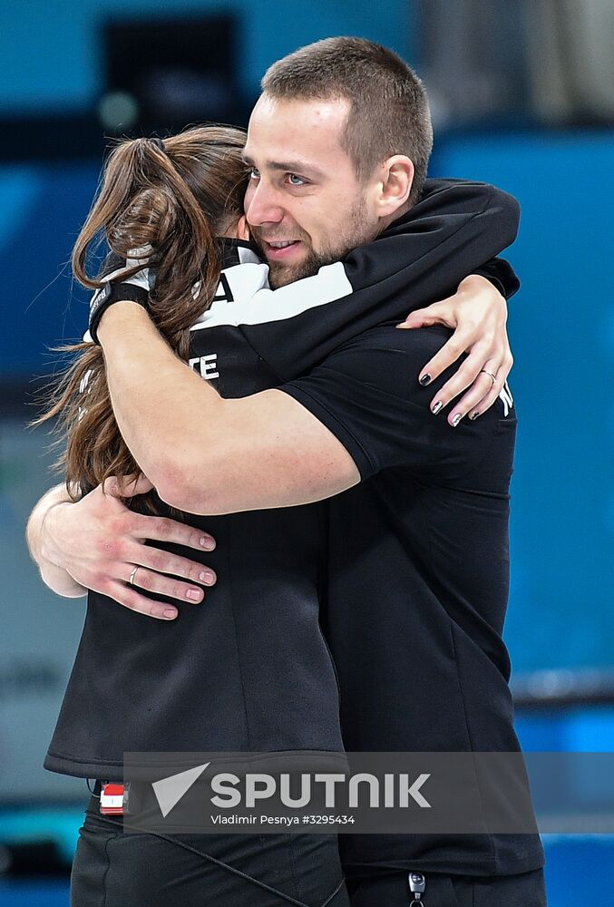 2018 Winter Olympics. Curling. Mixed doubles. Bronze medal match