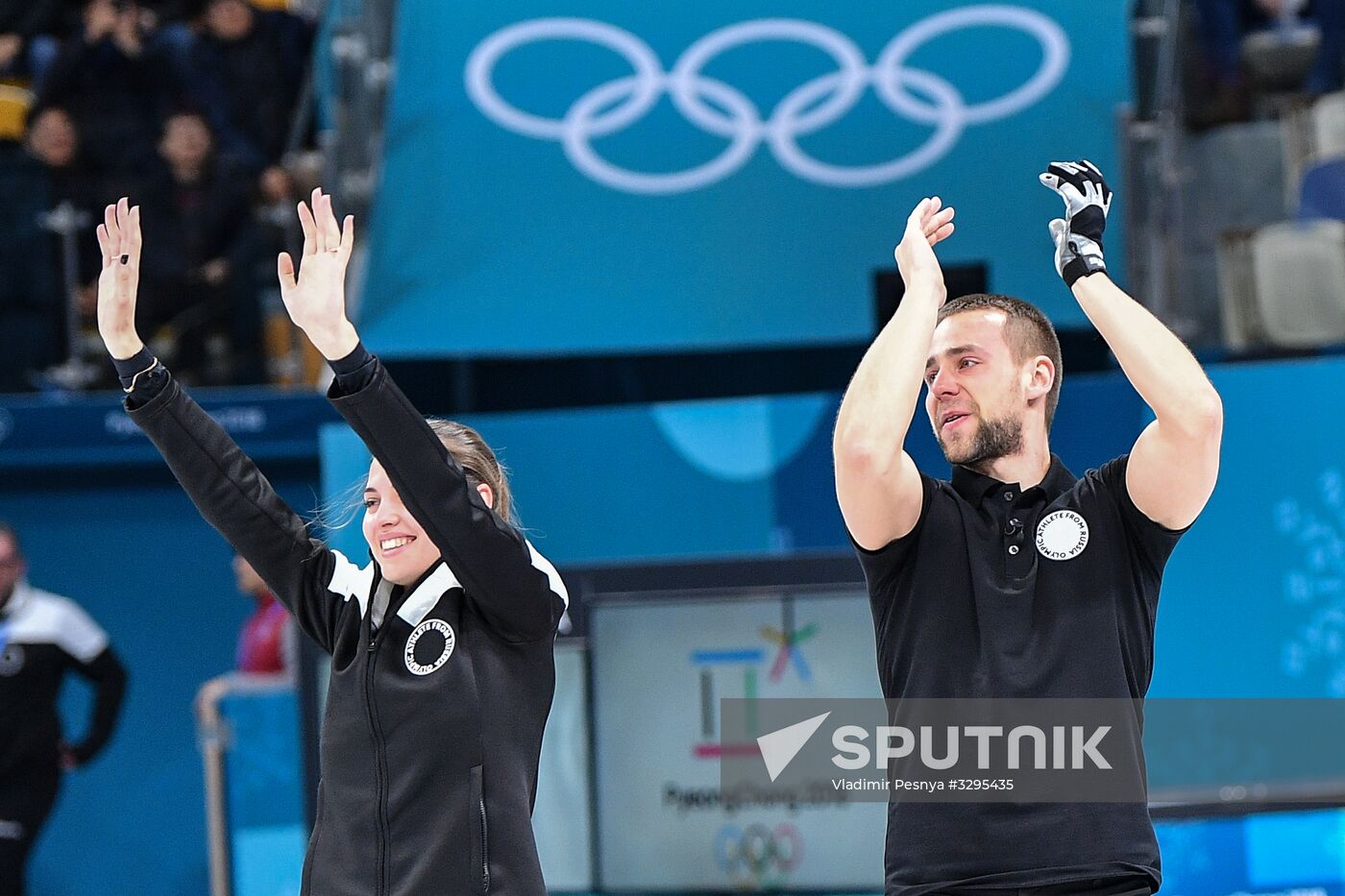 2018 Winter Olympics. Curling. Mixed doubles. Bronze medal match