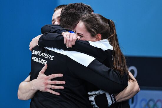 2018 Winter Olympics. Curling. Mixed doubles. Bronze medal match