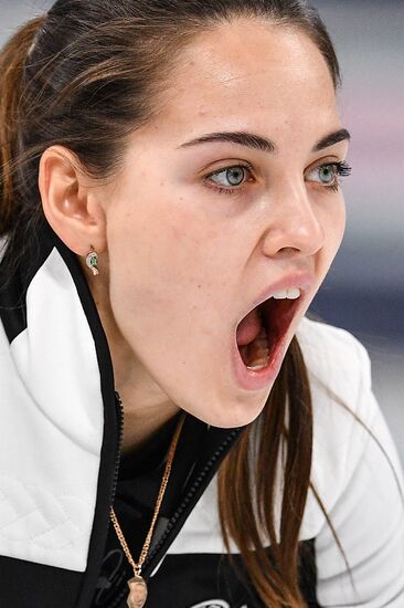 2018 Winter Olympics. Curling. Mixed doubles. Bronze medal match