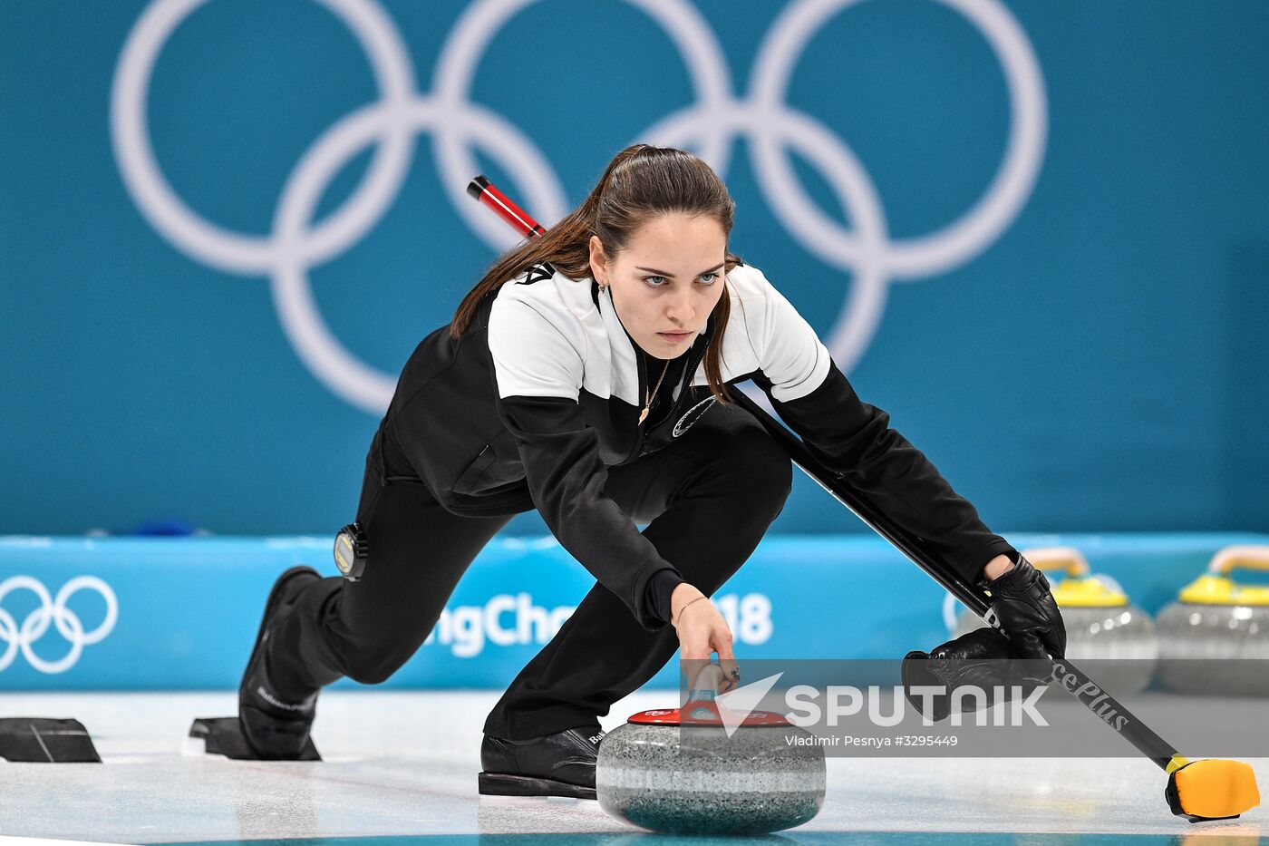 2018 Winter Olympics. Curling. Mixed doubles. Bronze medal match