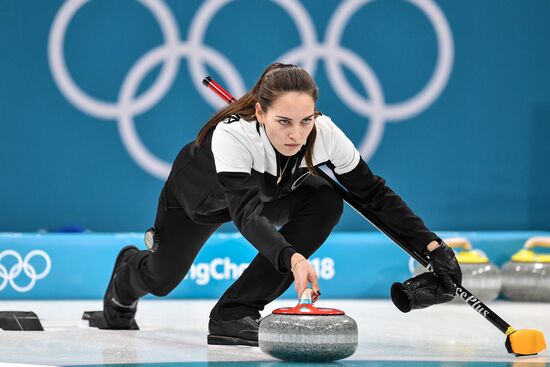 2018 Winter Olympics. Curling. Mixed doubles. Bronze medal match