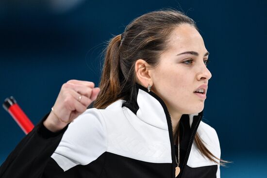 2018 Winter Olympics. Curling. Mixed doubles. Bronze medal match