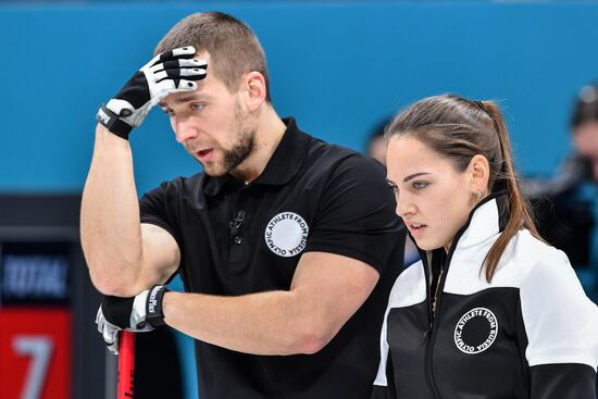 2018 Winter Olympics. Curling. Mixed doubles. Bronze medal match