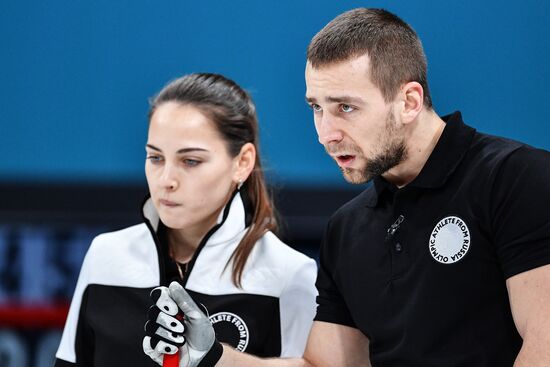 2018 Winter Olympics. Curling. Mixed doubles. Bronze medal match