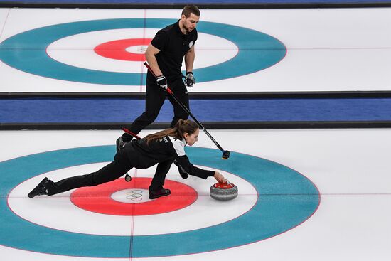 2018 Winter Olympics. Curling. Mixed doubles. Bronze medal match
