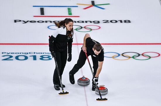 2018 Winter Olympics. Curling. Mixed doubles. Bronze medal match
