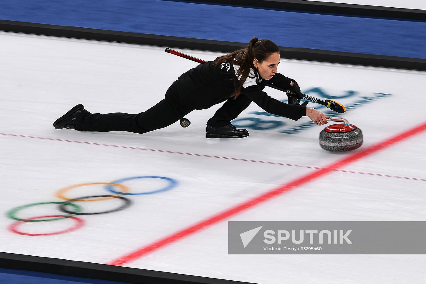 2018 Winter Olympics. Curling. Mixed doubles. Bronze medal match