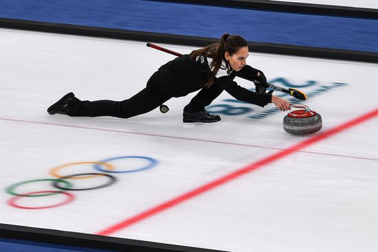 2018 Winter Olympics. Curling. Mixed doubles. Bronze medal match