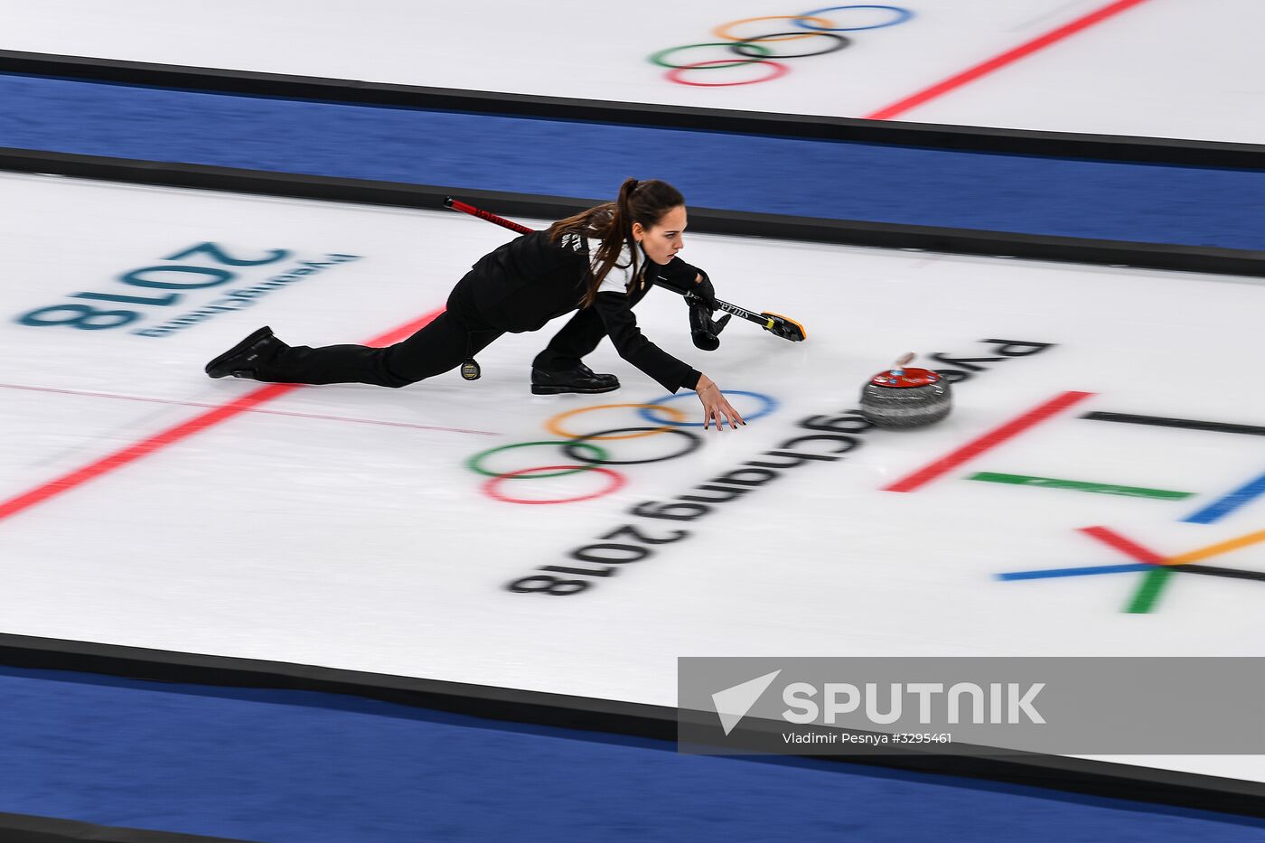 2018 Winter Olympics. Curling. Mixed doubles. Bronze medal match