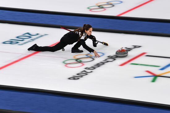 2018 Winter Olympics. Curling. Mixed doubles. Bronze medal match
