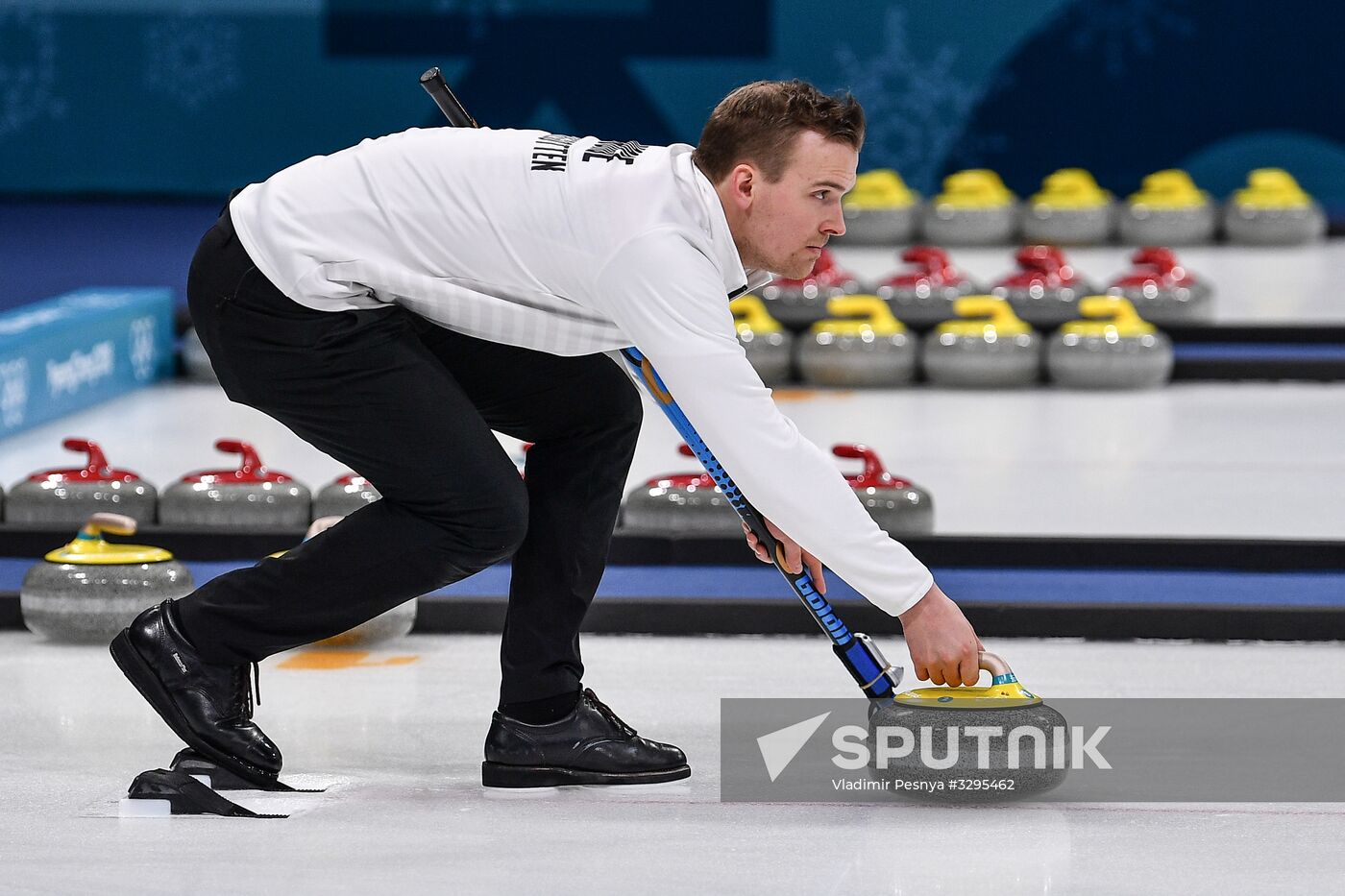 2018 Winter Olympics. Curling. Mixed doubles. Bronze medal match