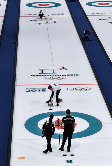 2018 Winter Olympics. Curling. Mixed doubles. Bronze medal match