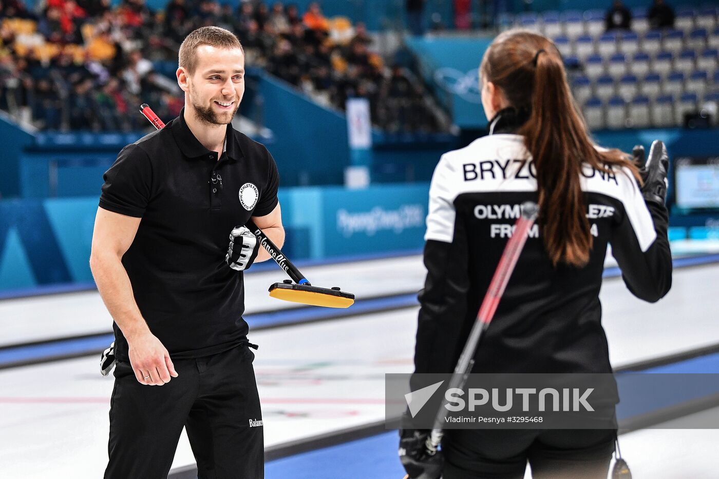 2018 Winter Olympics. Curling. Mixed doubles. Bronze medal match