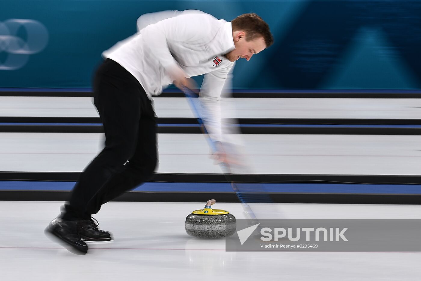 2018 Winter Olympics. Curling. Mixed doubles. Bronze medal match