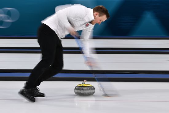 2018 Winter Olympics. Curling. Mixed doubles. Bronze medal match