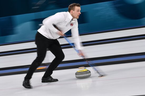2018 Winter Olympics. Curling. Mixed doubles. Bronze medal match