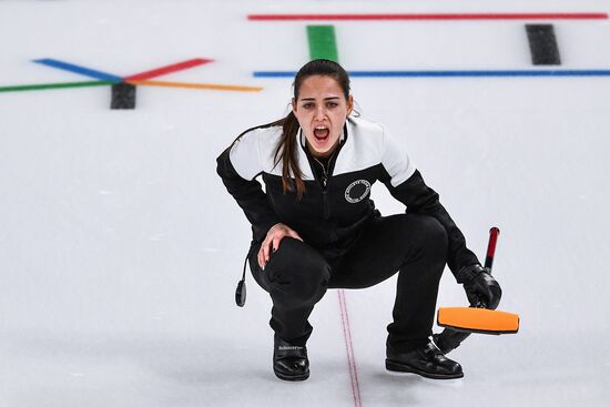 2018 Winter Olympics. Curling. Mixed doubles. Bronze medal match