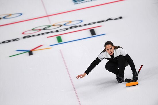 2018 Winter Olympics. Curling. Mixed doubles. Bronze medal match