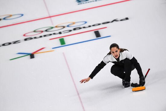 2018 Winter Olympics. Curling. Mixed doubles. Bronze medal match