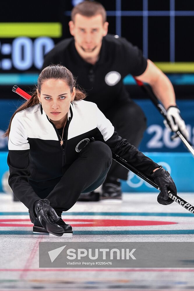 2018 Winter Olympics. Curling. Mixed doubles. Bronze medal match