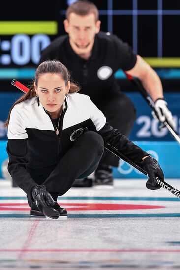 2018 Winter Olympics. Curling. Mixed doubles. Bronze medal match