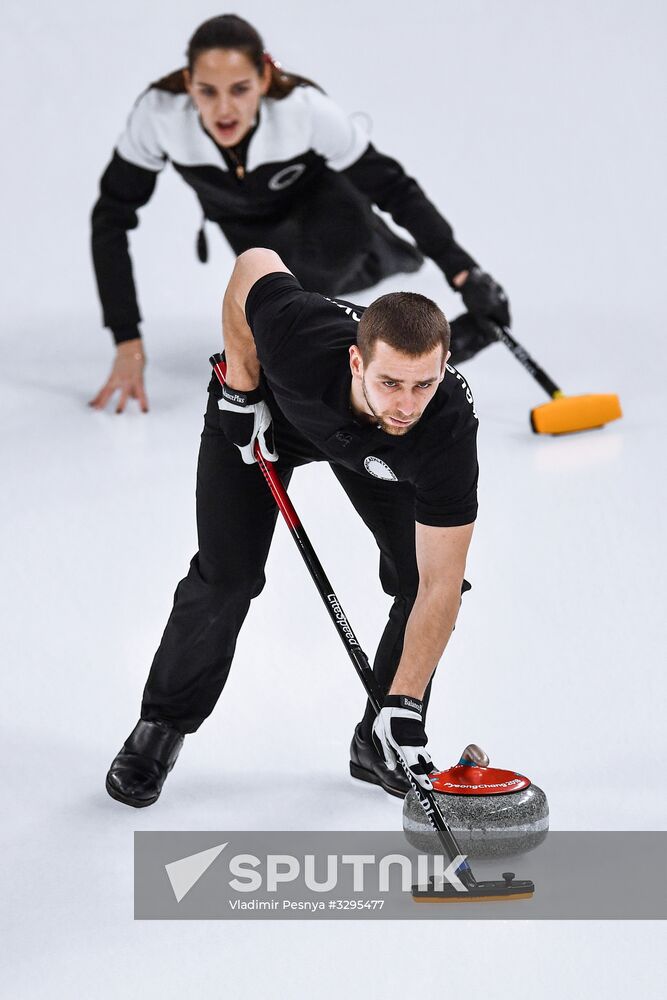 2018 Winter Olympics. Curling. Mixed doubles. Bronze medal match