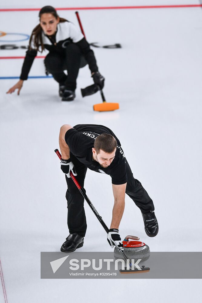 2018 Winter Olympics. Curling. Mixed doubles. Bronze medal match