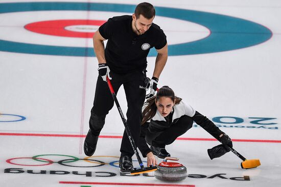 2018 Winter Olympics. Curling. Mixed doubles. Bronze medal match
