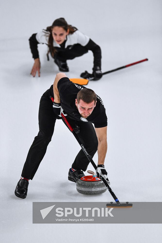 2018 Winter Olympics. Curling. Mixed doubles. Bronze medal match