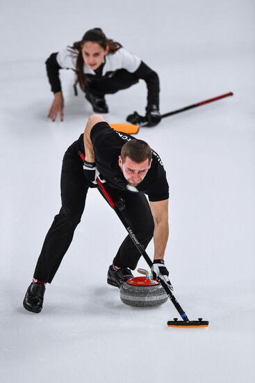 2018 Winter Olympics. Curling. Mixed doubles. Bronze medal match