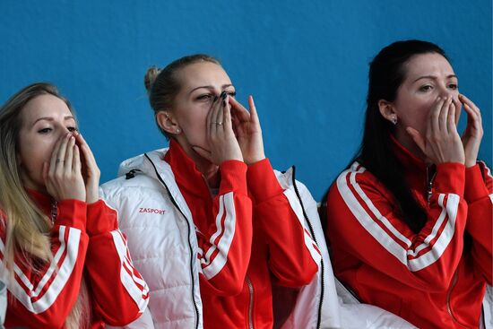 2018 Winter Olympics. Curling. Mixed doubles. Bronze medal match