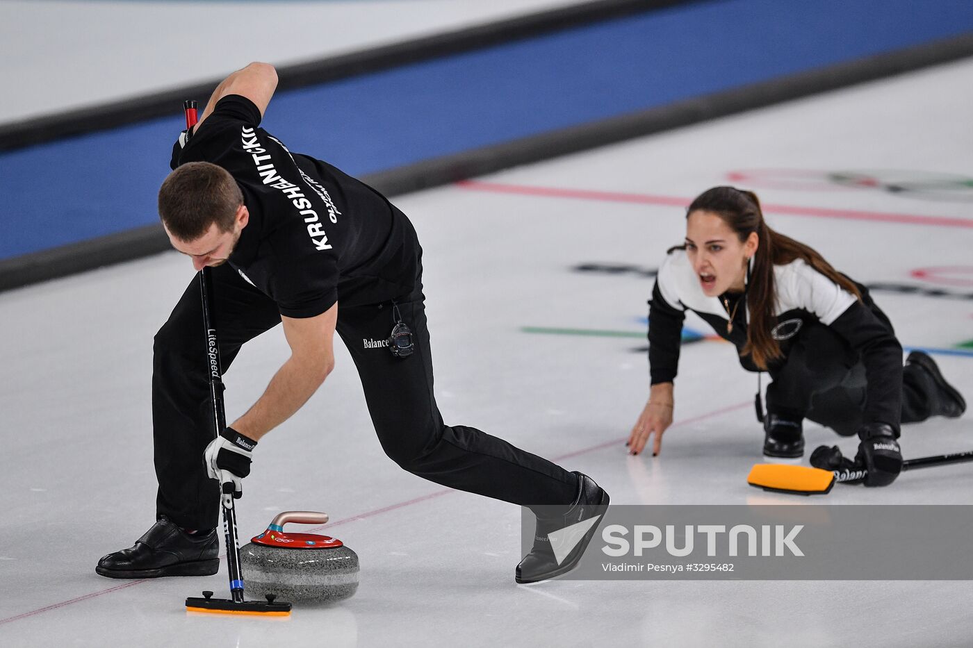 2018 Winter Olympics. Curling. Mixed doubles. Bronze medal match