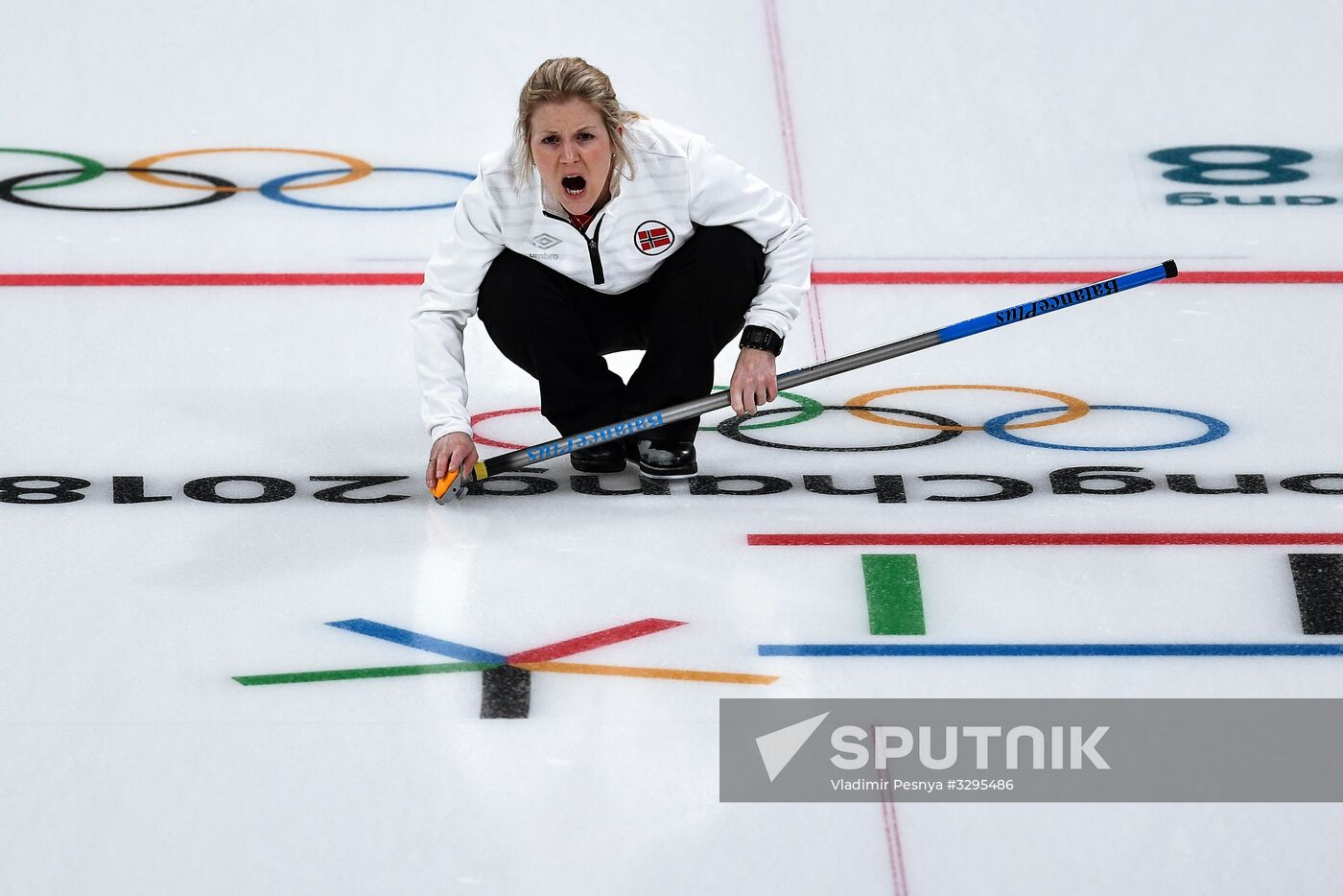 2018 Winter Olympics. Curling. Mixed doubles. Bronze medal match