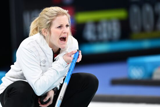 2018 Winter Olympics. Curling. Mixed doubles. Bronze medal match